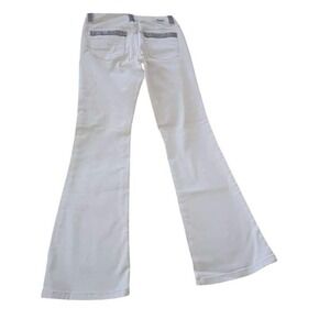 VTG‎ Z. Cavaricci White Rhinestone Flare Jeans MidRise 29/30x33T NOS Made HK Y2K